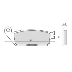 Pastiglie Freno RMS Organiche Honda Integra Anteriore per DAELIM VJ 125 ROADWIN 125 2004 - 2007