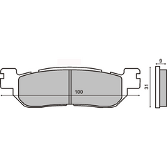 Pastiglie Freno RMS Organiche Yamaha Majesty 250cc Posteriore per YAMAHA YP125RA X-MAX ABS 125 2013 - 2013