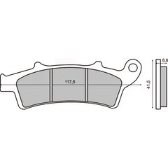 Pastiglie Freno RMS Organiche Malaguti Madison 250cc Anteriore per APRILIA SCARABEO MOTORE PIAGGIO EU3 125 2006 - 2006