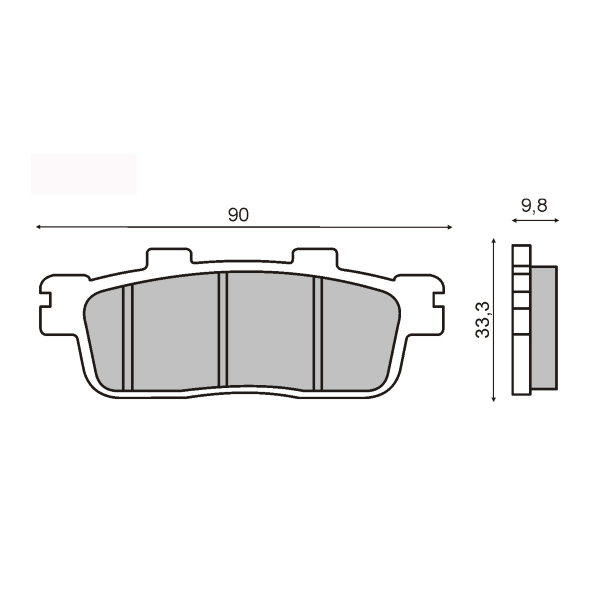 Pastiglie Freno RMS Organiche Kymco Downtown 200-300i Posteriore per KYMCO DOWNTOWN I 300 2011 - 2011