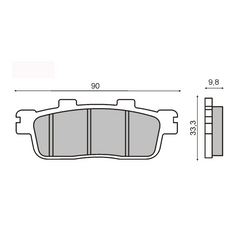 Pastiglie Freno RMS Organiche Kymco Downtown 200-300i Posteriore per KYMCO DOWNTOWN I 300 2011 - 2011