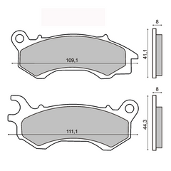 Pastiglie Freno RMS Organiche Honda PCX 125-150cc Anteriore per KYMCO PEOPLE ONE I DD 125 2015 - 2015