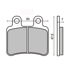 Pastiglie Freno RMS Organiche Peugeot Elyseo 125-150cc Anteriore per YAMAHA XT125R 125 2005 - 2006