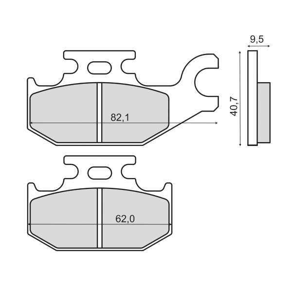 Pastiglie Freno RMS Organiche Suzuki Burgman 125cc Posteriore per SUZUKI UH125 BURGMAN K7-L0 125 2007 - 2010