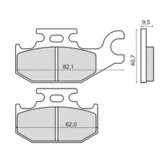 Pastiglie Freno RMS Organiche Suzuki Burgman 125cc Posteriore per SUZUKI UH125 BURGMAN K7-L0 125 2007 - 2010