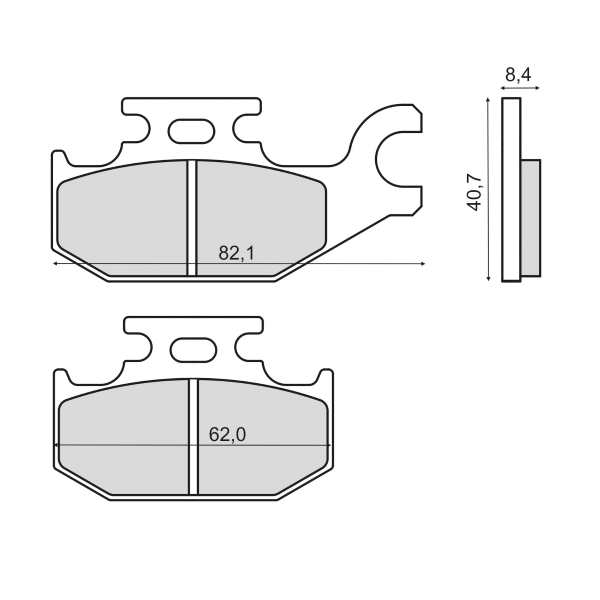 Pastiglie Freno RMS Organiche Suzuki Atv Lt-a 450cc Anteriore per SUZUKI LT-A450X KINGQUAD 4X4 K7-L0 450 2007 - 2010