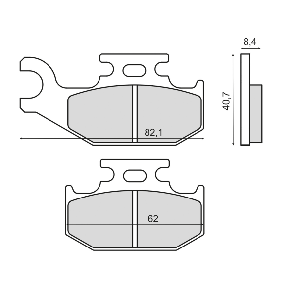 Pastiglie Freno RMS Organiche Suzuki LT-A X Kingquad Anteriore per SUZUKI LT-A KINGQUAD K6-K7 700 2006 - 2007