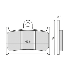 Pastiglie Freno RMS Organiche Yamaha TZ 125cc Anteriore per SUZUKI RF900R R-T 900 1994 - 1996