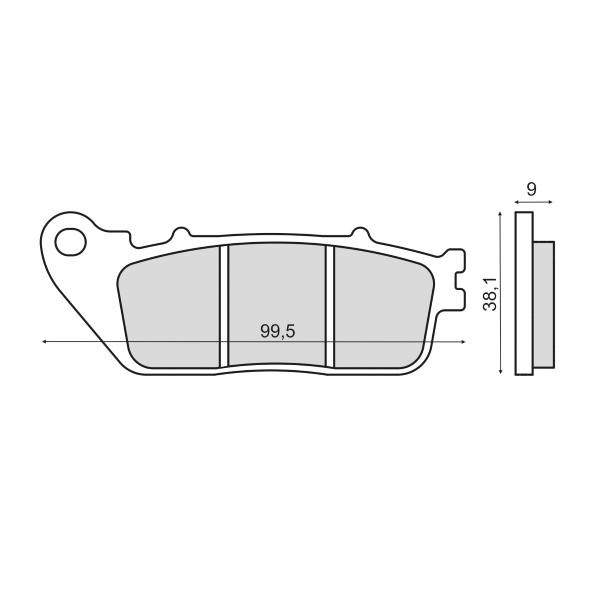 Pastiglie Freno RMS Organiche Honda CB 1000R Posteriore per HONDA CB 1000 R 1000 2008 - 2016