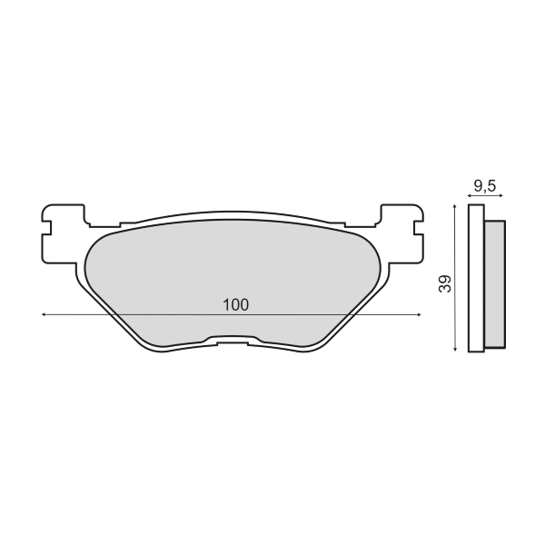 Pastiglie Freno RMS Organiche Yamaha TDM 900cc Posteriore per YAMAHA FJR1300 1300 2001 - 2002