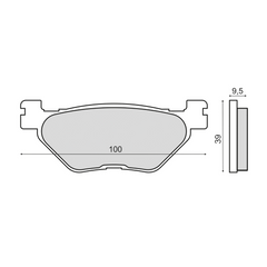 Pastiglie Freno RMS Organiche Yamaha TDM 900cc Posteriore per YAMAHA FJR1300 1300 2001 - 2002