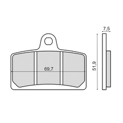 Pastiglie Freno RMS Organiche Peugeot XR7 50cc Anteriore per PEUGEOT NK7 50 50 2010 - 2011