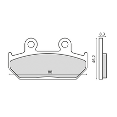 Pastiglie Freno RMS Organiche Honda CB 250 Anteriore per HONDA CBR 1000 F 1000 1987 - 1988