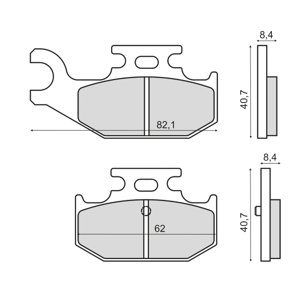 Pastiglie Freno RMS Organiche Yamaha Raptor Posteriore per YAMAHA YFM 70RY SE 700 2009 - 2009