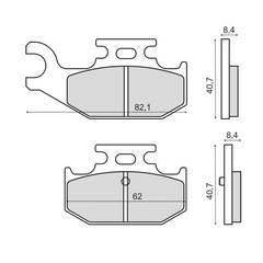 Pastiglie Freno RMS Organiche Yamaha Raptor Posteriore per YAMAHA YFM 70RY SE 700 2009 - 2009