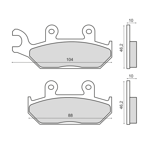 Pastiglie Freno RMS Organiche Yamaha XT600 Tenerè Anteriore per YAMAHA XT660Z TENERE 660 1991 - 1996