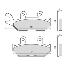 Pastiglie Freno RMS Organiche Yamaha XT600 Tenerè Anteriore per YAMAHA XT660Z TENERE 660 1991 - 1996