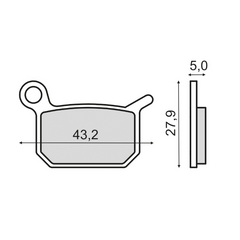 Pastiglie Freno RMS Organiche KTM Sx 65cc Anteriore per KTM MINI ADVENTURE 50 SENIOR 50 2004 - 2007