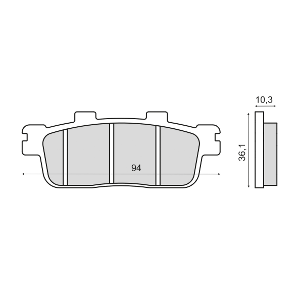 Pastiglie Freno RMS Organiche Sym Hd 125cc Posteriore per SYM TRACK RUNNER 180 2006 - 2007