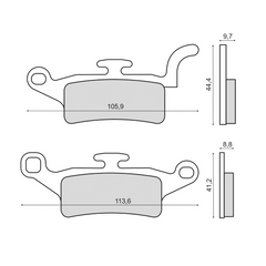 Pastiglie Freno RMS Organiche Yamaha HW Xenter 125-150cc Anteriore per YAMAHA HW XENTER 125 2012 - 2017