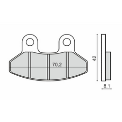 Pastiglie Freno RMS Organiche Sym Joyride 200cc Anteriore per SYM EURO MX 125 2002 - 2002