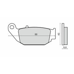 Pastiglie Freno RMS Organiche Honda MSX 125cc Posteriore per HONDA CBR 125 R 125 2011 - 2016