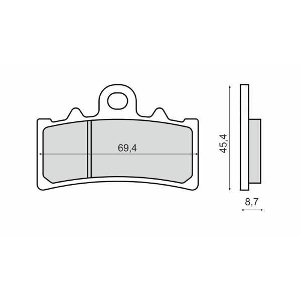 Pastiglie Freno RMS Organiche KTM Duke 125cc Anteriore per KTM DUKE 125 125 2011 - 2012