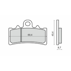 Pastiglie Freno RMS Organiche KTM Duke 125cc Anteriore per KTM DUKE 125 125 2011 - 2012