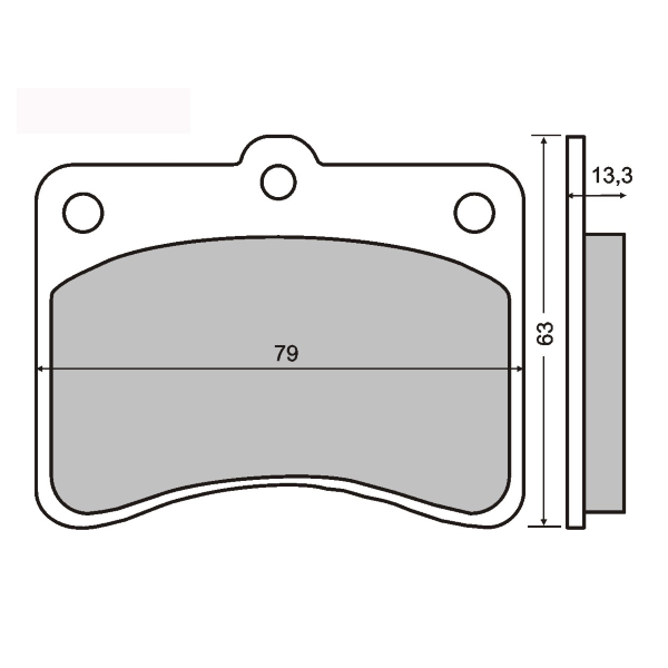 Pastiglie Freno RMS Organiche Piaggio Porter 1200-1300cc Anteriore per PIAGGIO QUARGO 500 2005 - 2017