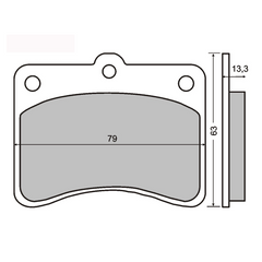 Pastiglie Freno RMS Organiche Piaggio Porter 1200-1300cc Anteriore per PIAGGIO QUARGO 500 2005 - 2017