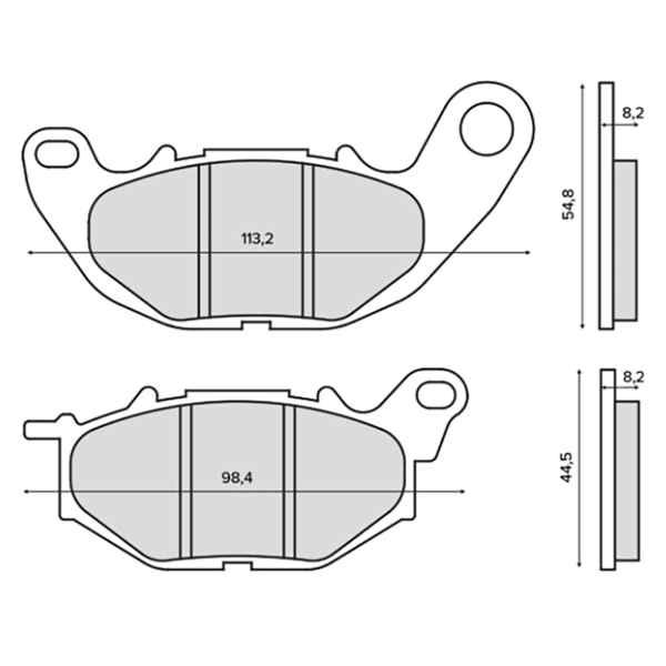 Pastiglie Freno RMS Organiche Yamaha 250cc  per YAMAHA MT-03 320 A ABS 320 2016 - 2017