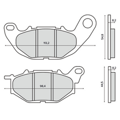 Pastiglie Freno RMS Organiche Yamaha 250cc  per YAMAHA MT-03 320 A ABS 320 2016 - 2017