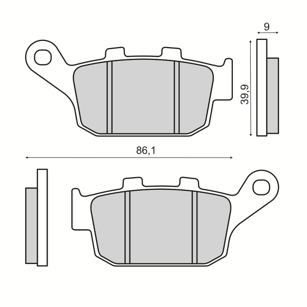 Pastiglie Freno RMS Organiche Honda X-ADV 750 Posteriore per HONDA CB 500 F 500 2013 - 2015