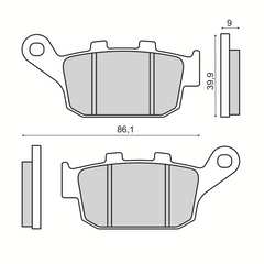 Pastiglie Freno RMS Organiche Honda X-ADV 750 Posteriore per HONDA CB 500 F 500 2013 - 2015