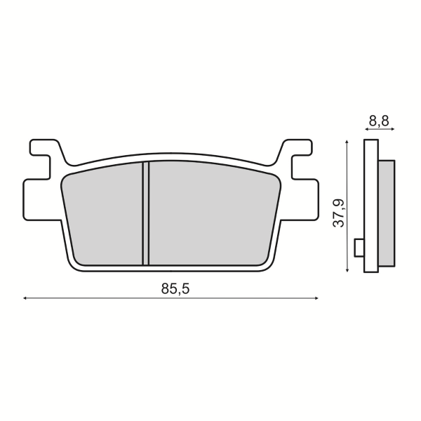 Pastiglie Freno RMS Organiche Kymco AK550 Posteriore per KYMCO AK 550 550 2017 - 2017