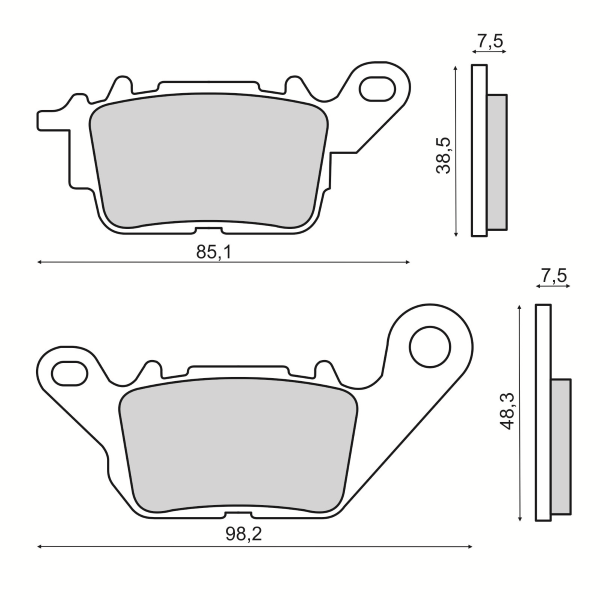 Pastiglie Freno RMS Organiche Yamaha N-Max 125/150 Anteriore per YAMAHA GPD125-A N-MAX 125 2017 - 2017