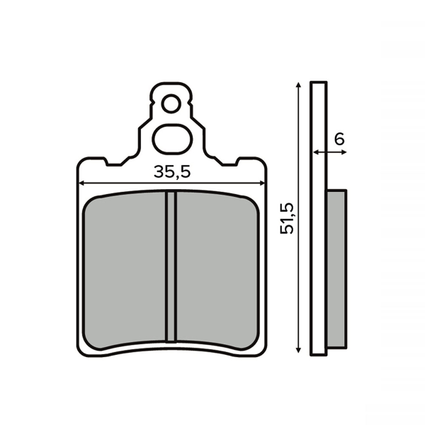 Pastiglie Freno RMS Organiche Aprilia RS 50 Posteriore per APRILIA CLIMBER 280 1990 - 1994