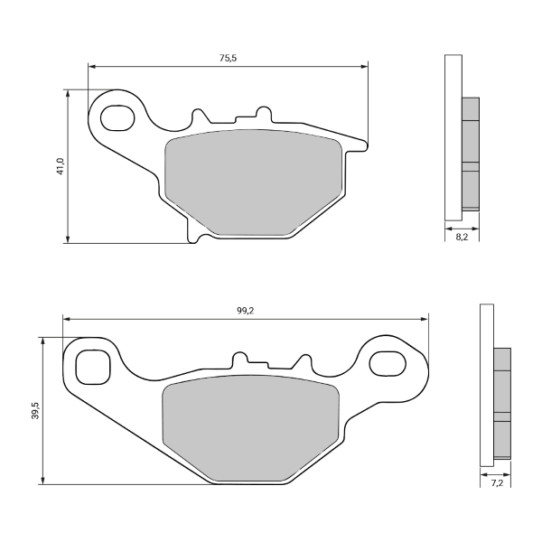 Pastiglie Freno RMS Organiche Suzuki Street Magic 50 Anteriore per SUZUKI TR S STREET MAGIC 50 1998 - 1998