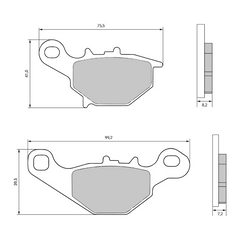 Pastiglie Freno RMS Organiche Suzuki Street Magic 50 Anteriore per SUZUKI TR S STREET MAGIC 50 1998 - 1998