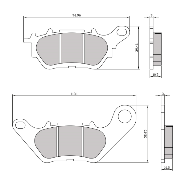 Pastiglie Freno RMS Organiche Yamaha R3 Posteriore per YAMAHA MT-03A 320 2016 - 2016