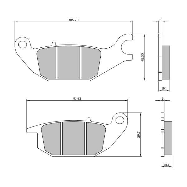 Pastiglie Freno RMS Organiche Yamaha Tricity Anteriore per YAMAHA MW125 TRICITY 125 2014 - 2014