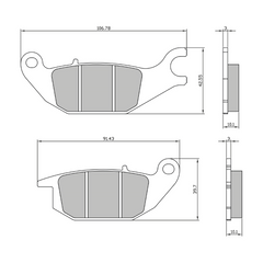 Pastiglie Freno RMS Organiche Yamaha Tricity Anteriore per YAMAHA MW125 TRICITY 125 2014 - 2014