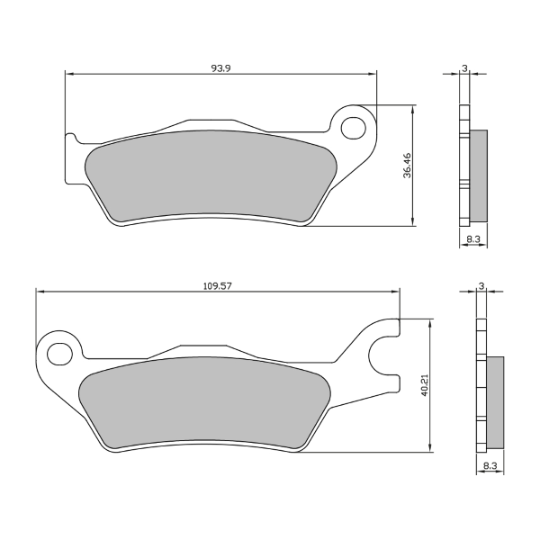 Pastiglie Freno RMS Organiche Suzuki GSX-R 125 Posteriore per SUZUKI GSX-R125 125 2018 - 2020