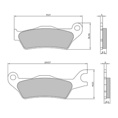 Pastiglie Freno RMS Organiche Suzuki GSX-R 125 Posteriore per SUZUKI GSX-R125 125 2018 - 2020