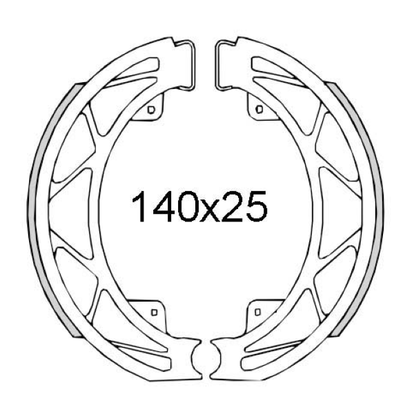 Ganasce freno posteriori RMS Piaggio Liberty 50cc 1997>  per PIAGGIO LIBERTY 4T PTT - DOUBLE - NEXIVE 50 2009 - 2017