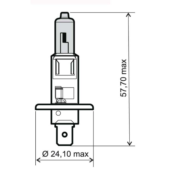 Lampadina RMS H1 12V 55W - blu