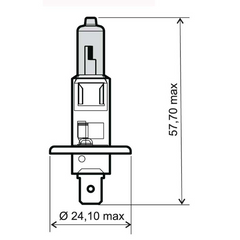 Lampadina RMS H1 12V 55W - blu