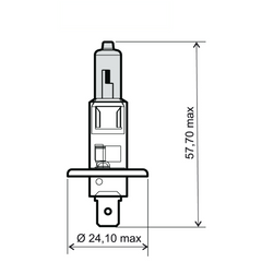 Lampadina RMS H1 12V 55W - Bianca