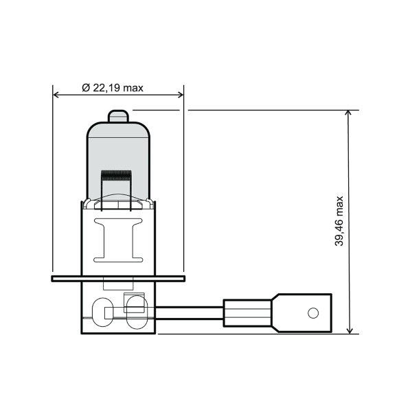 Lampadina RMS H3 12V 55W - Bianca