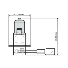 Lampadina RMS H3 12V 55W - Bianca